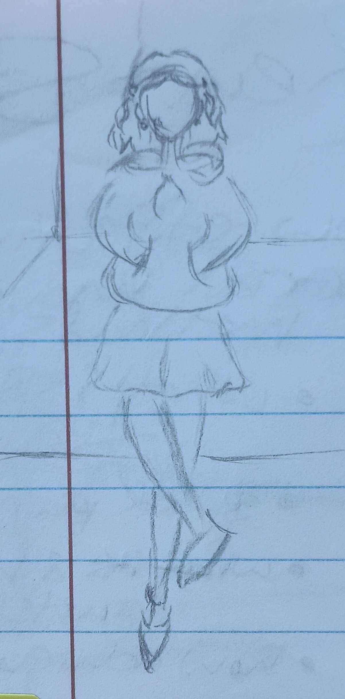 Person Leaning-Pencil