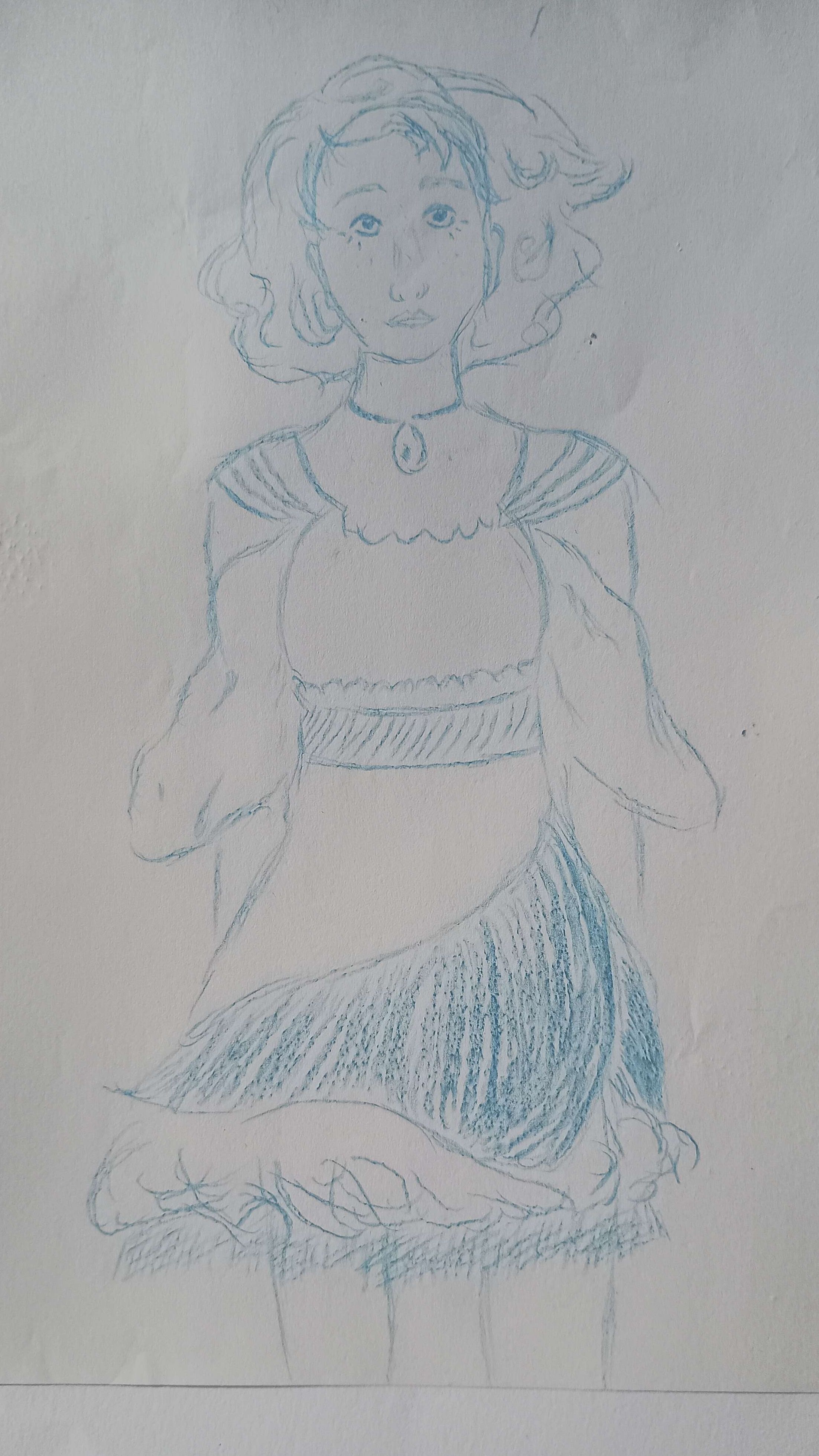 Cute Outfit-Colored Pencil