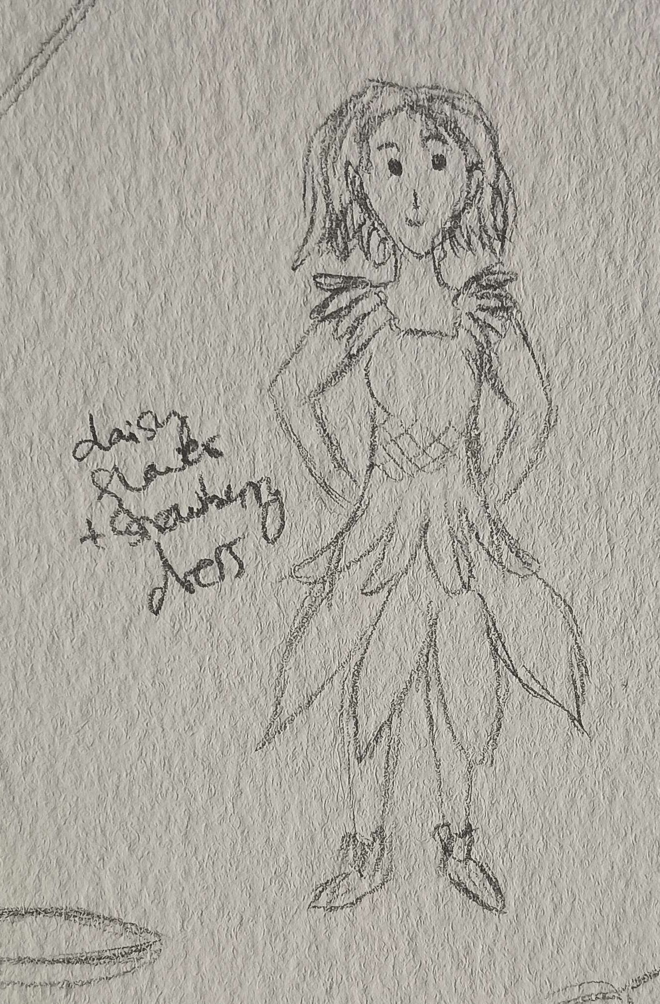 Woodland Girl in Flower Clothes-Pencil